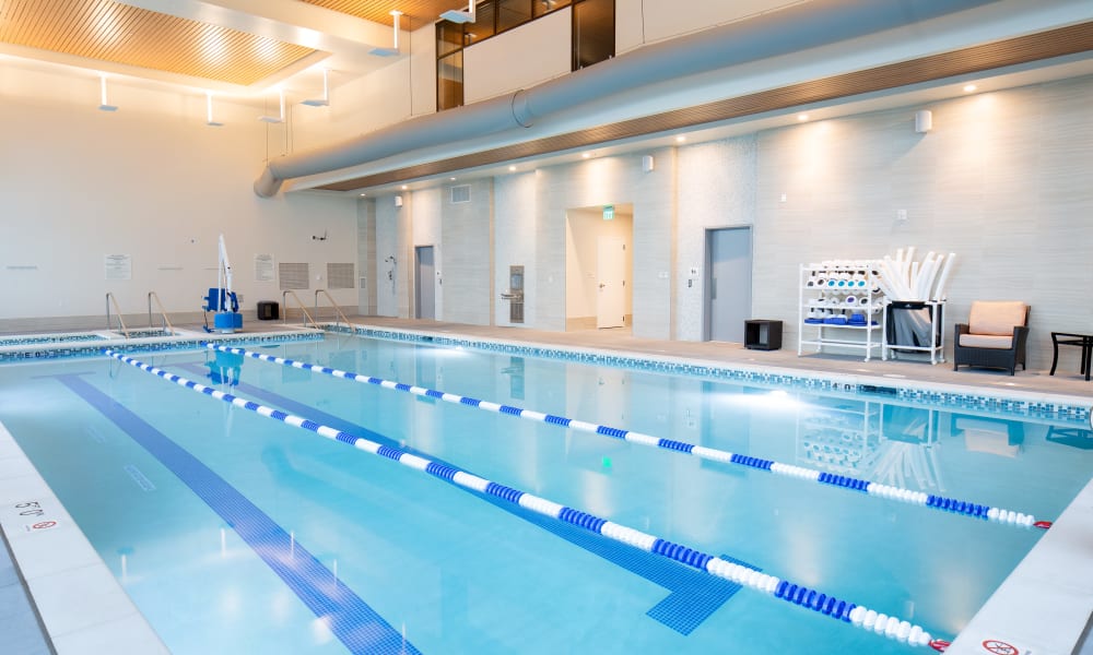 Resident swimming pool at Touchmark at Meadow Lake Village in Meridian, Idaho