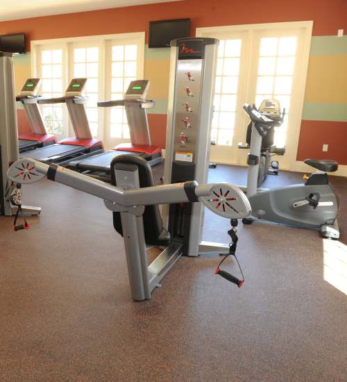 Fitness center at Cresta Bella in San Diego, California