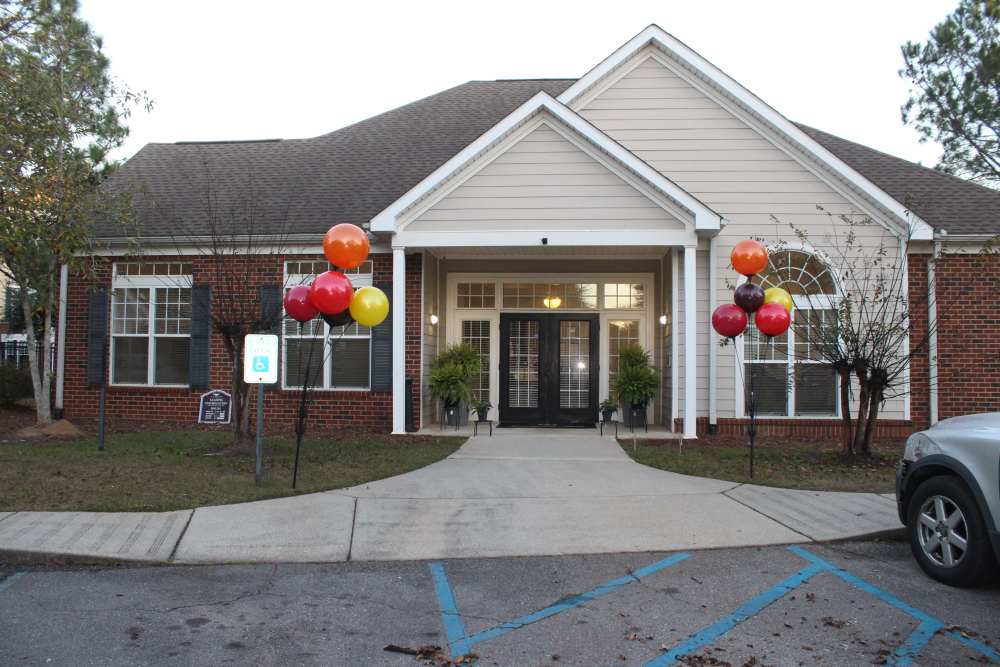 An apartments with parking lot at Lexington Park in Ocean Springs,Mississippi