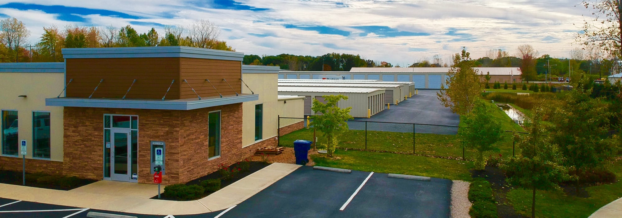 An aerial view of Stop-N-Go Storage in Delaware, Ohio