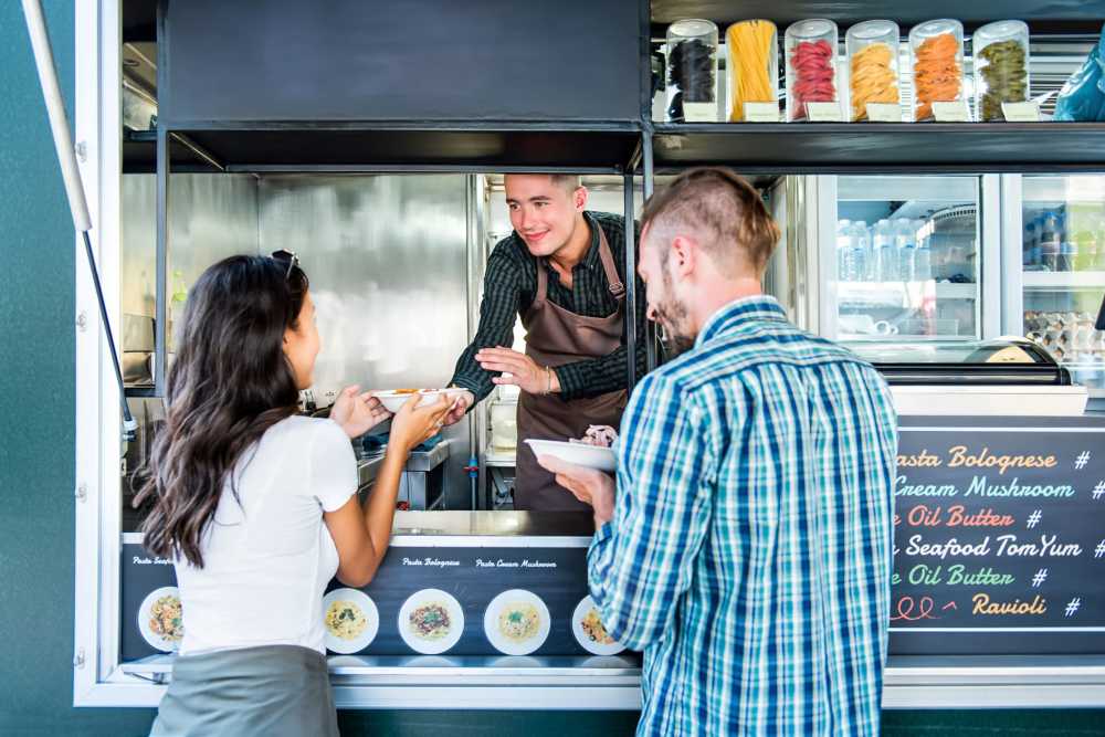 Residents eating near Allegro in Lynnwood, Washington