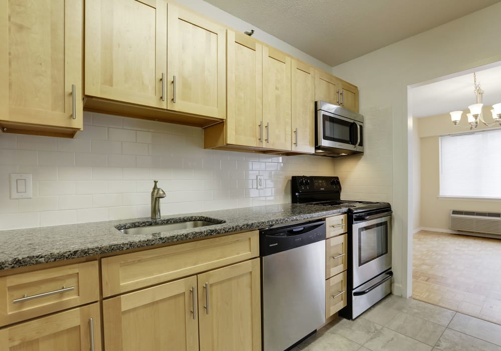 Well equipped kitchen at 140 Prospect in Hackensack, New Jersey