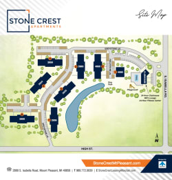 Site map of Stone Crest in Mt Pleasant, Michigan