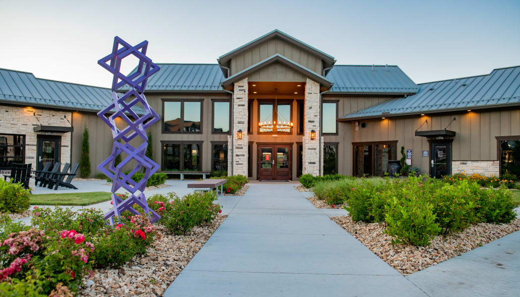 Artwork behind clubhouse at Cedar Ridge in Tulsa, Oklahoma