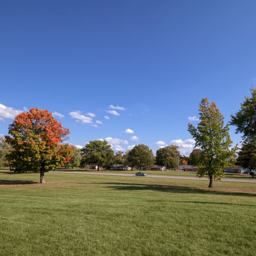 Tons of green space at Steeplechase Village in Columbus, Ohio