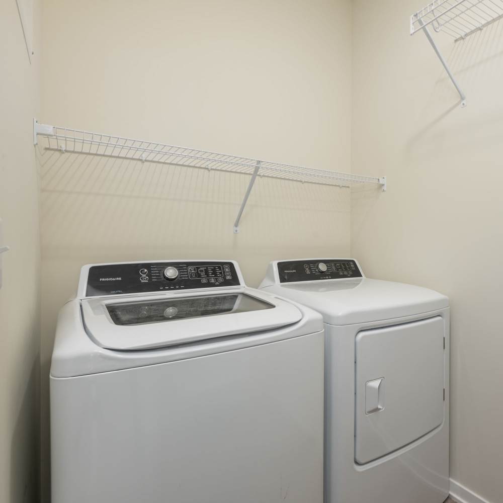 In-house washer and dryer at The Uptown Apartments in Waconia, Minnesota