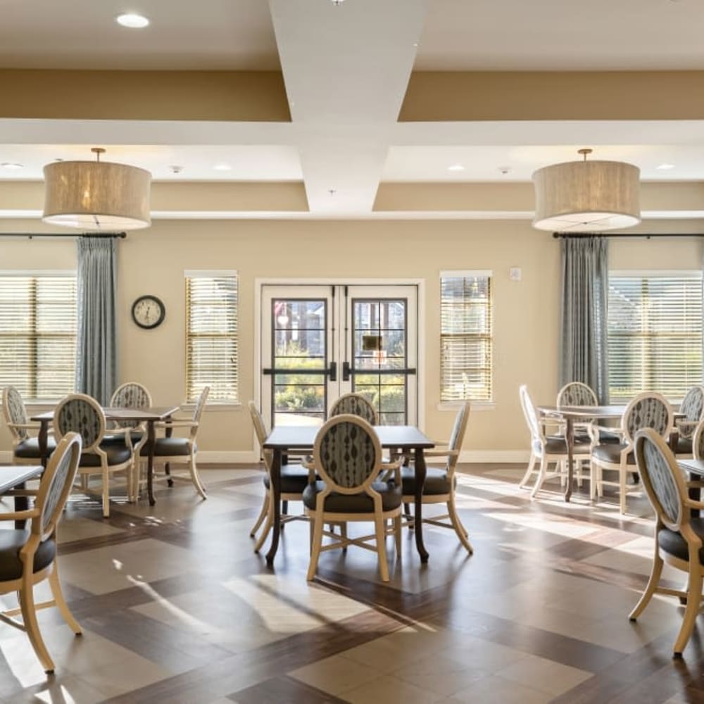 The dining room at Anthology of Stonebridge Ranch in McKinney, Texas