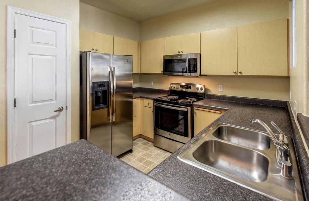 stainless steel sink at Broadstone at Stanford Ranch in Rocklin, California