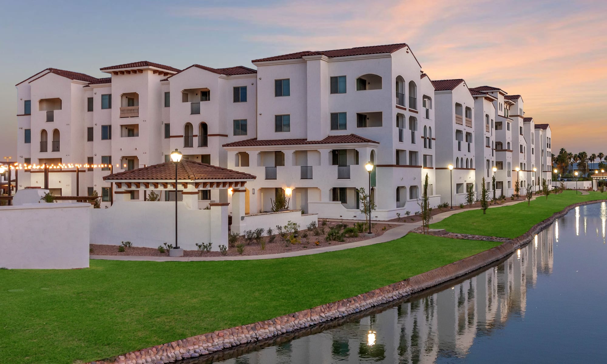 Beautiful water view at Arista at Ocotillo in Chandler, Arizona