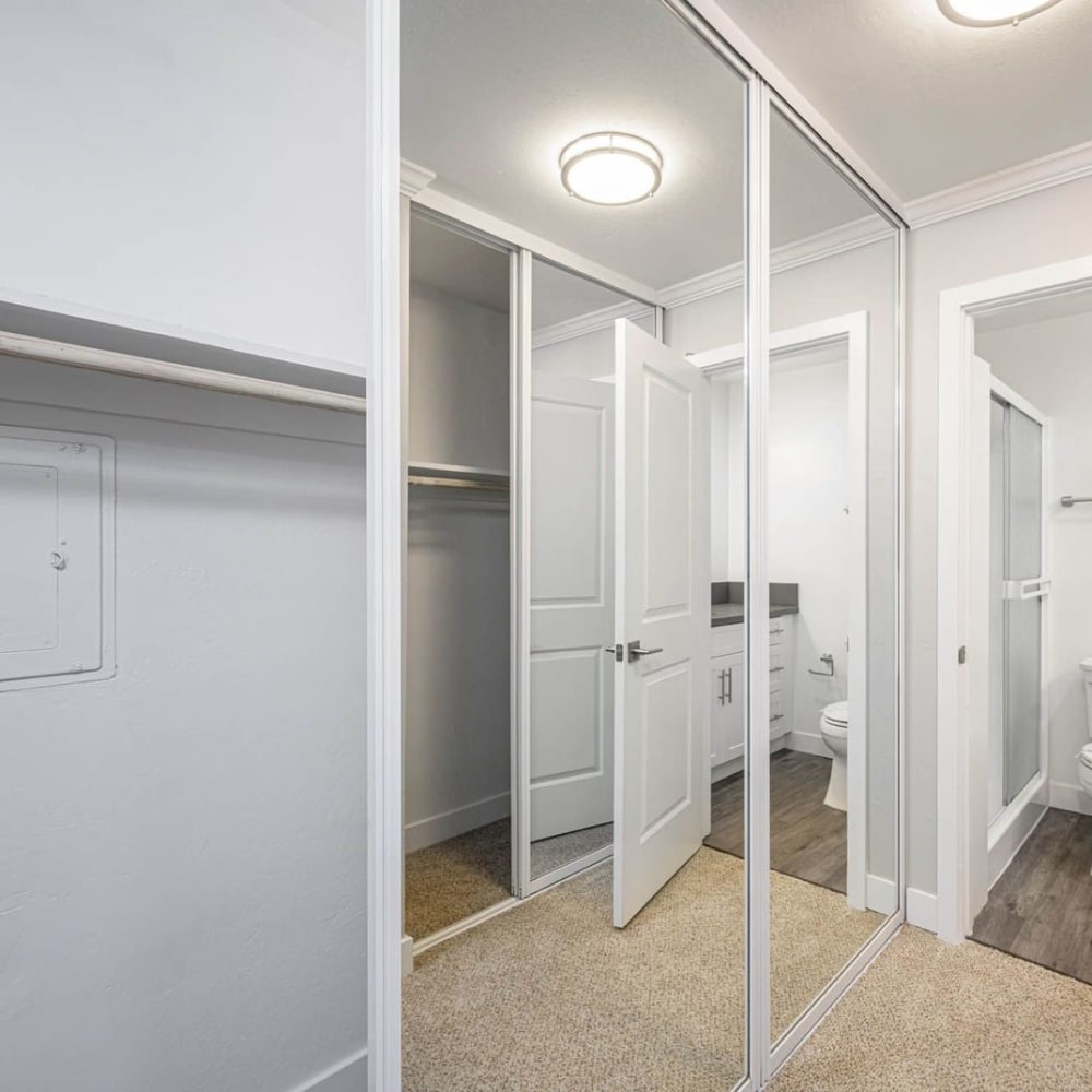 Closet area at Lafayette Oaks in Lafayette, California