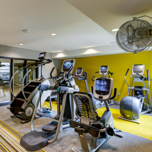 Fitness center at Junction Flats in Minneapolis, Minnesota