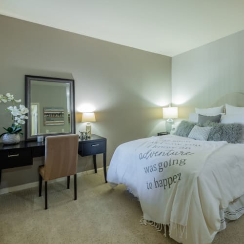 Bedroom at Pinnacle at Galleria Apartments in Roseville, California