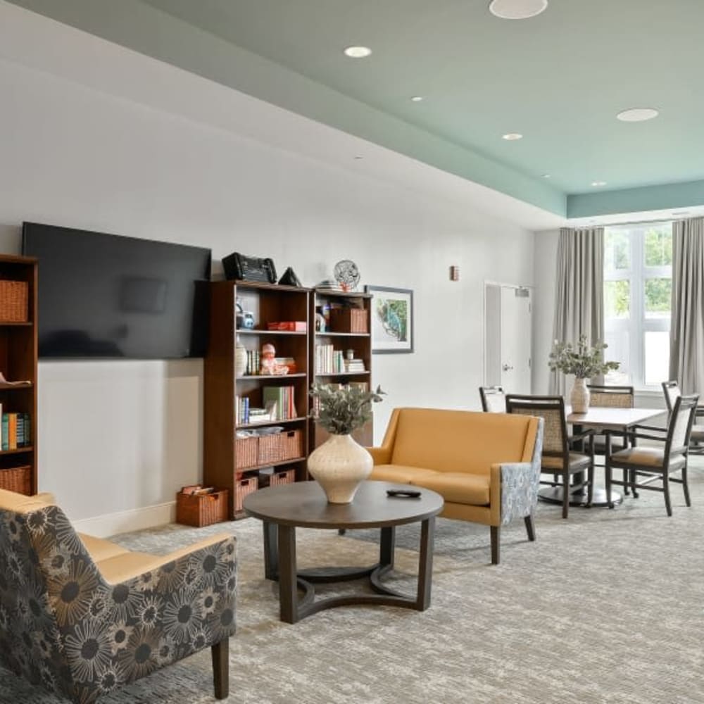 Indoor seating area at Anthology of Simsbury in Simsbury, Connecticut