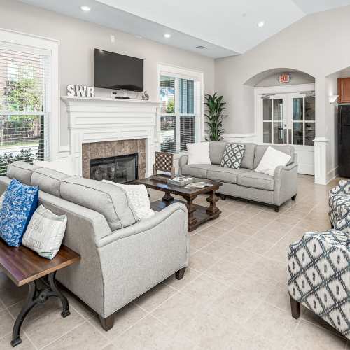 Clubhouse interior at Groves at Town Center in Fletcher, North Carolina