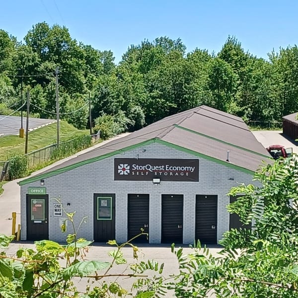 Leasing office at StorQuest Economy Self Storage in Mansfield, Ohio