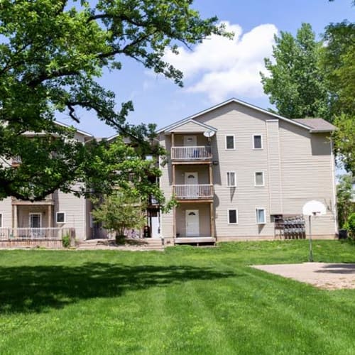 Apartment exterior of Stone Court in Ames, Iowa