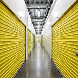 Rows of inside storage units at A-1 Self Storage in Bell Gardens, California