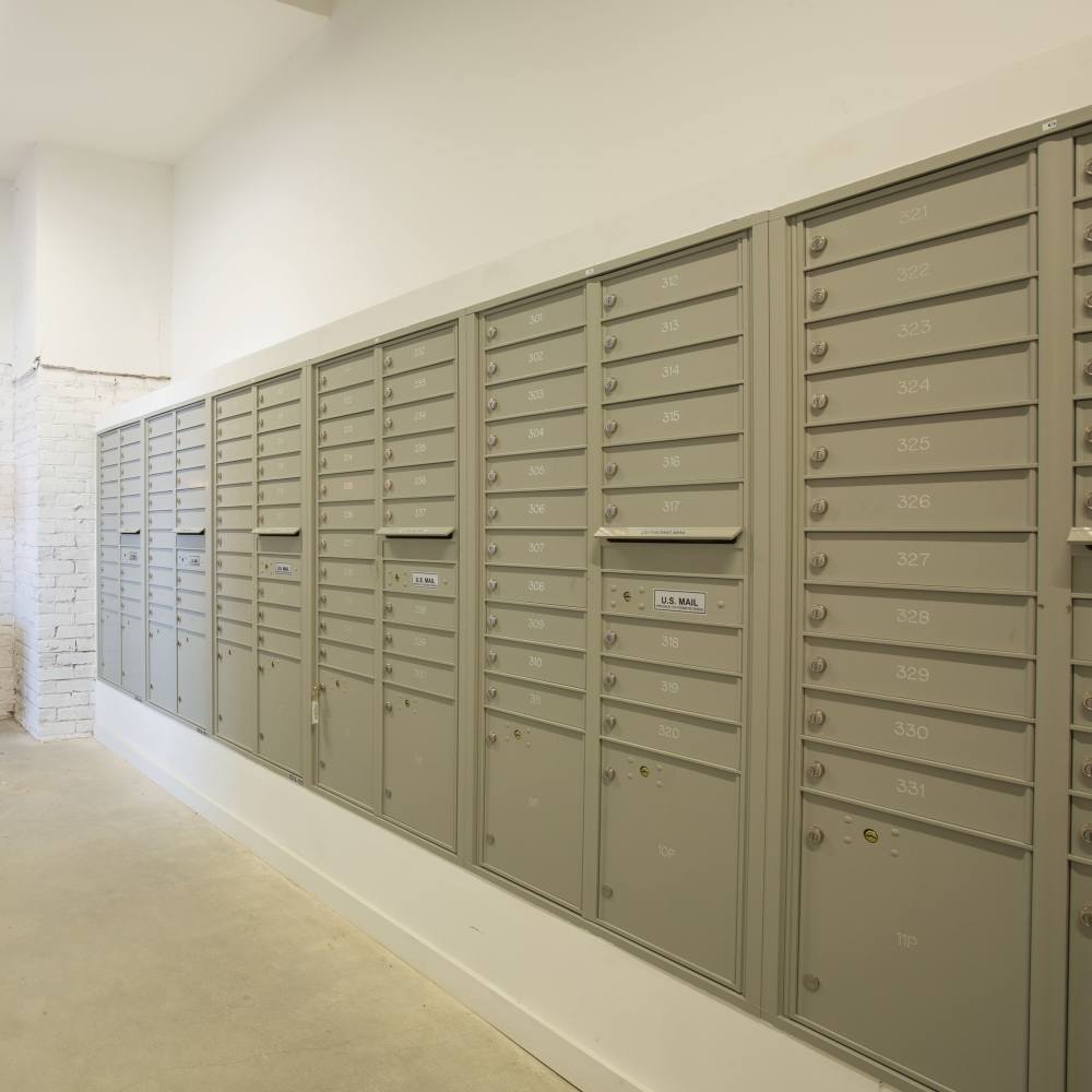 Lockers at Lofts at Inman Mills in Inman, South Carolina
