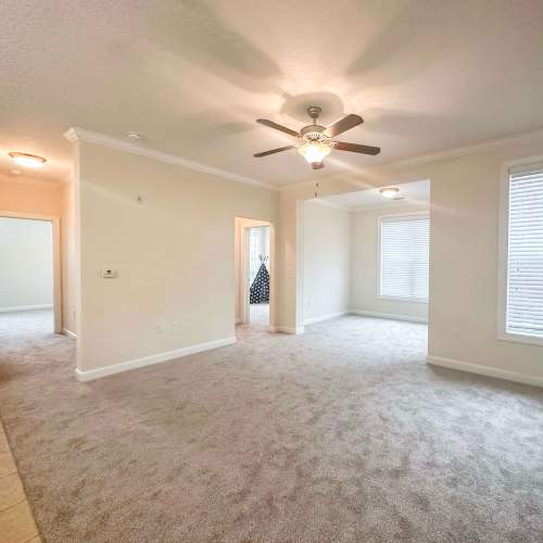 Unfurnished living room at Seasons at Poplar Tent in Concord, North Carolina