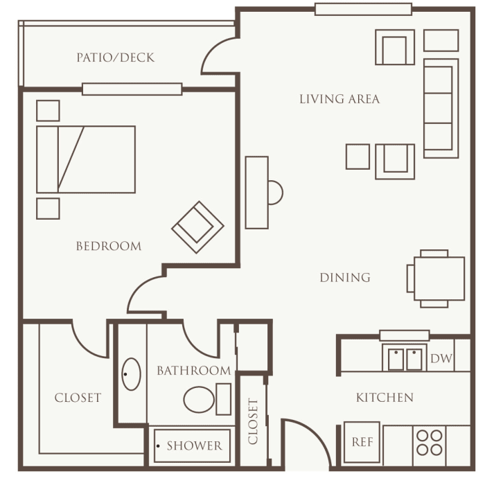 Independent Living One Bedroom III at The Firs in Olympia, Washington