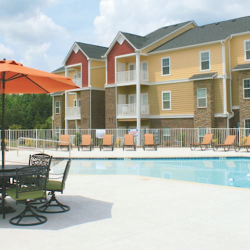 Resort-style saltwater pool for residents at Avalon Park in Gastonia, North Carolina, 