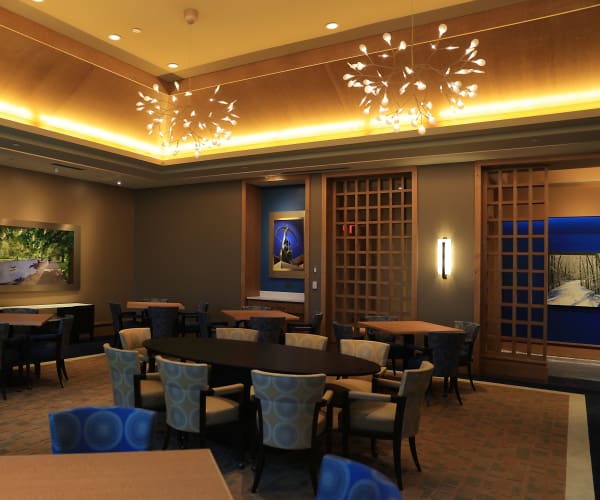 Lovely clubhouse dining room at All Seasons Birmingham in Birmingham, Michigan