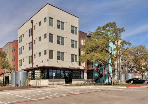 Community exterior at Homestead Oaks Apartments in Austin, Texas