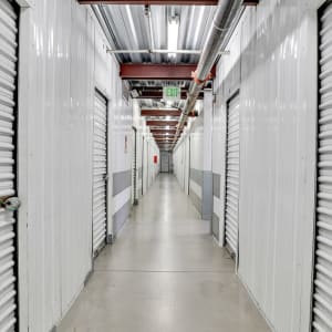 Hallway of inside storage units at A-1 Self Storage in San Jose, California