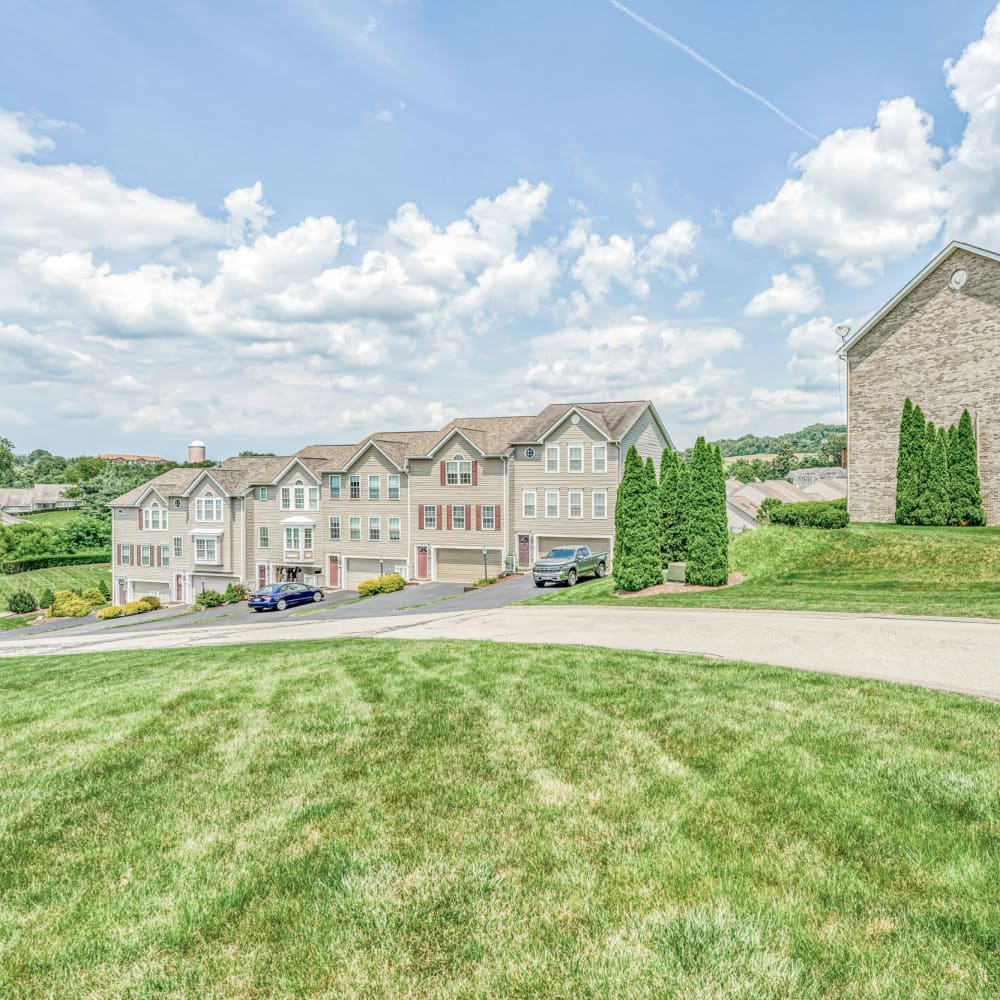 Lush green landscaping at Walton Crossings, Jeannette, Pennsylvania