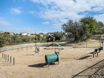 Bark park at The Residences at Panther Hollow in Marble Falls, Texas
