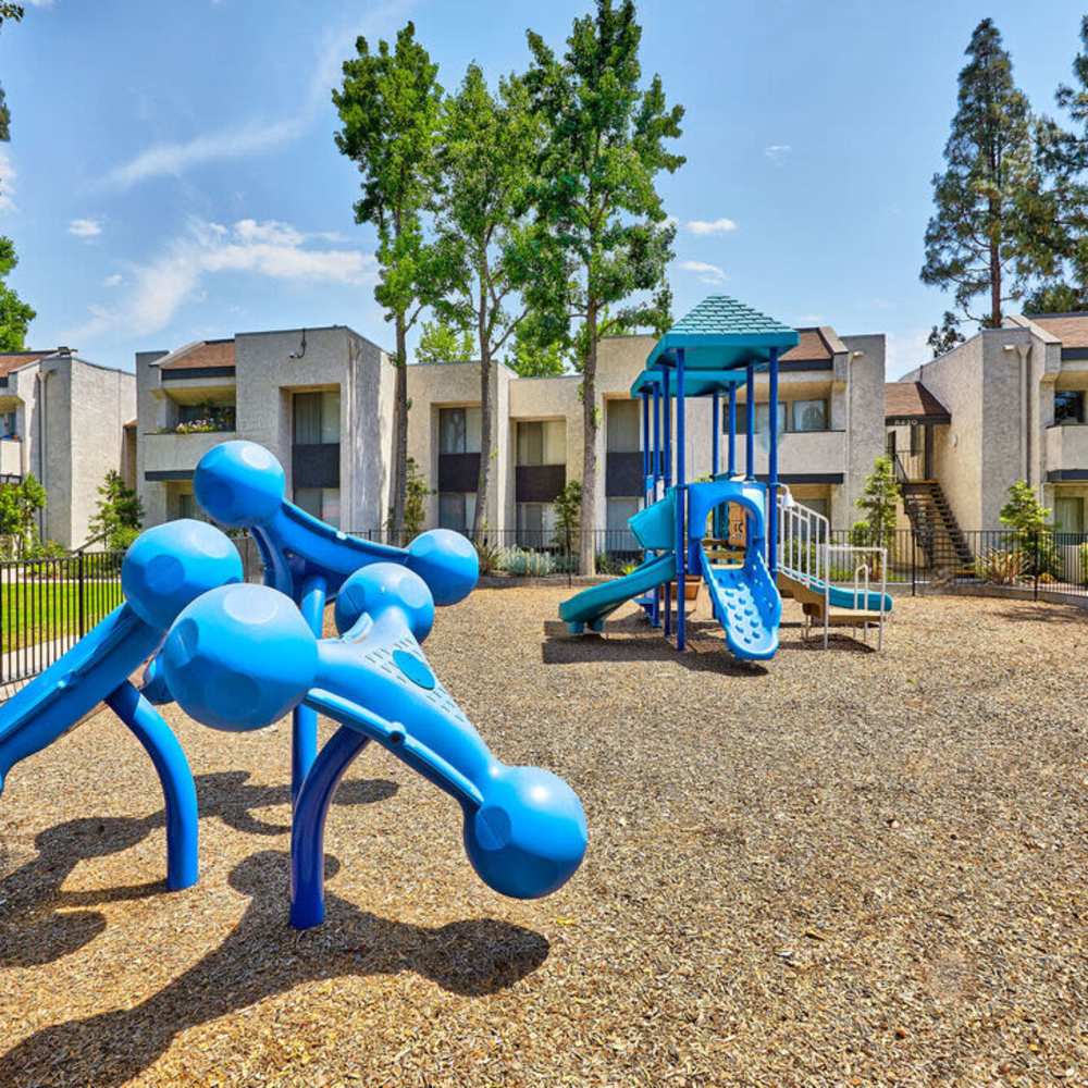 Playground with slides at Pendleton Arms in Sun Valley, California