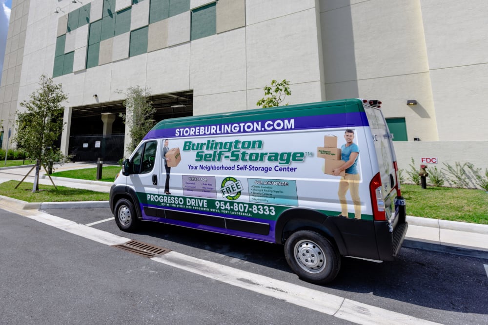 Free use of a moving van available at Burlington Self Storage - Fort Lauderdale in Fort Lauderdale, Florida
