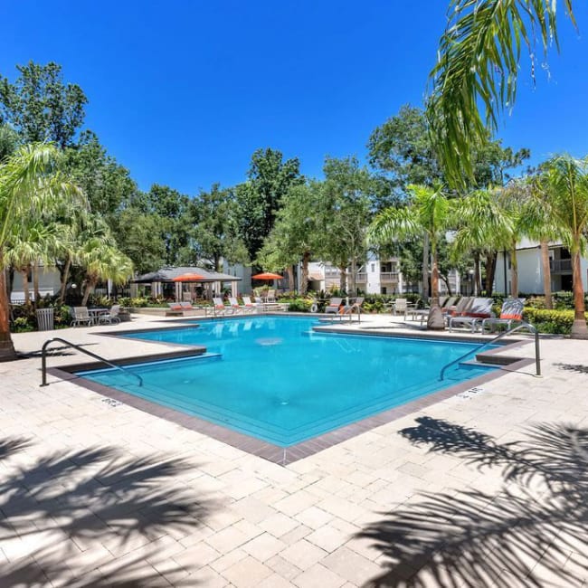 The community pool at The Braxton in Palm Bay, Florida