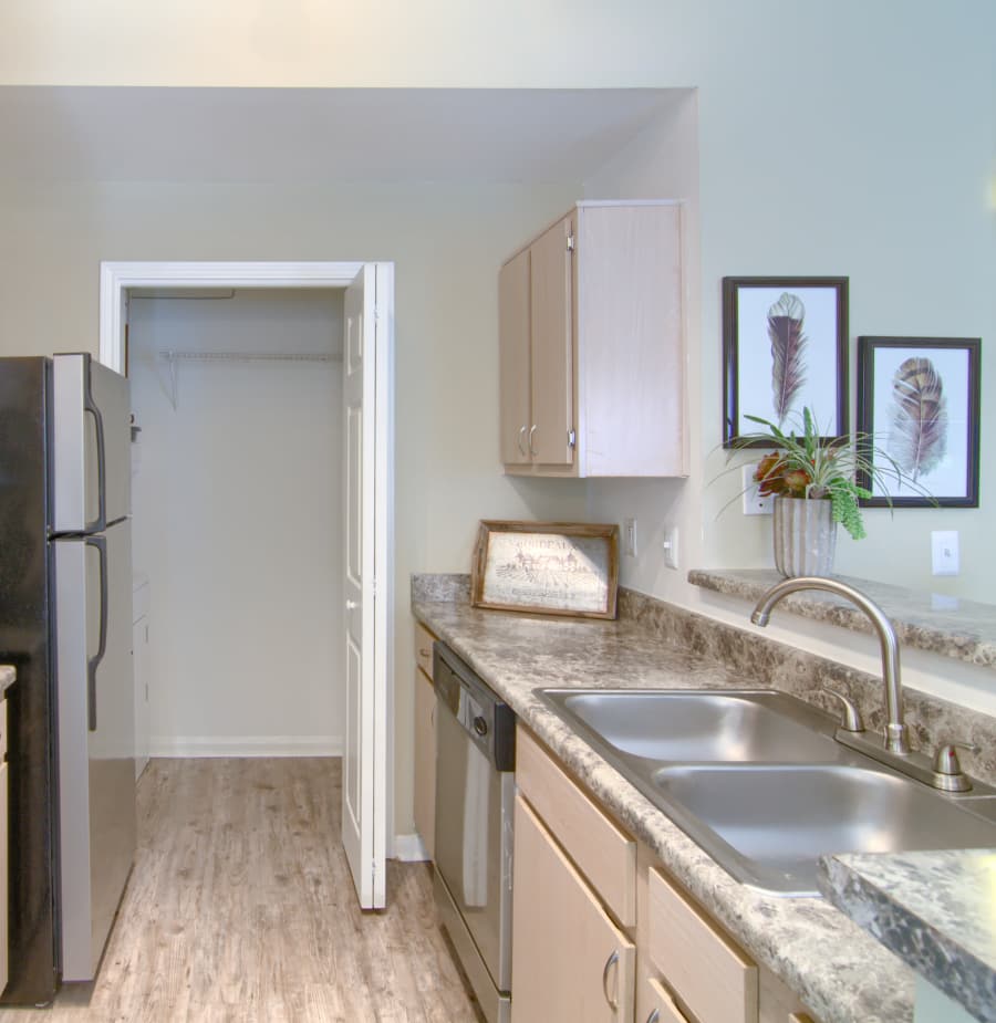 Upgraded kitchen counter at The Lexington Apartment Homes in Biloxi, Mississippi