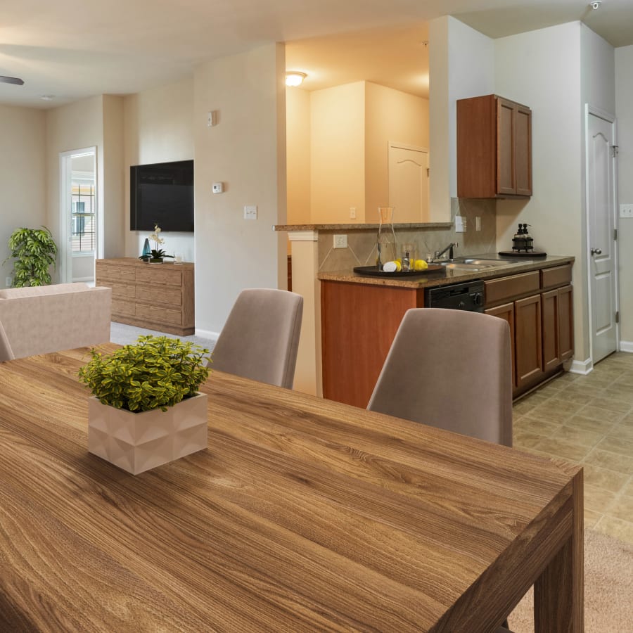 model apartment at Bristol Park in Fayetteville, North Carolina