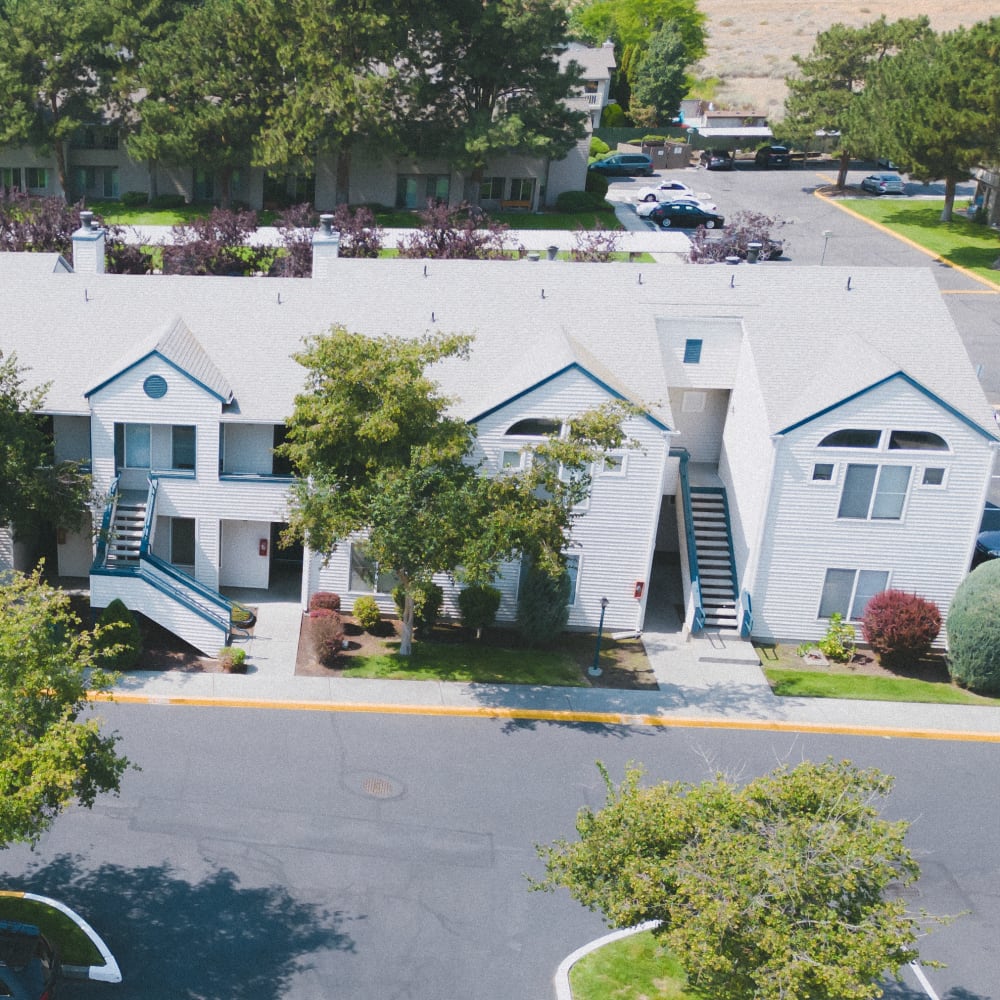 Aerial view of apartment complex