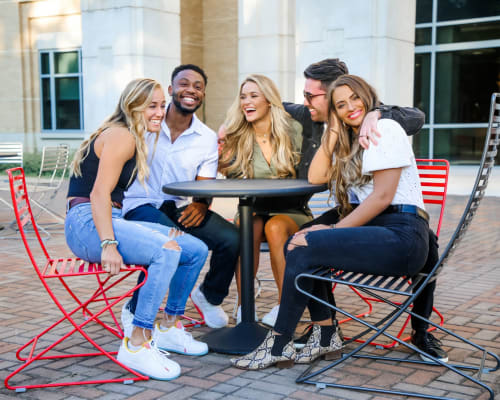 Friends enjoy time together near University Lofts Downtown, Jonesboro, Arkansas