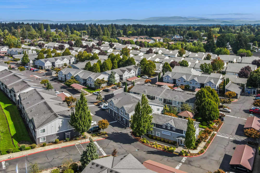 Aerial View of Property at The Addison Apartments in Vancouver, Washington