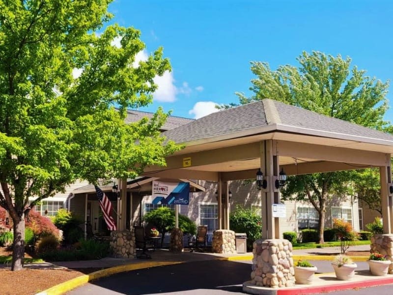 The main building at Lakeland Senior Living in Eagle Point, Oregon.