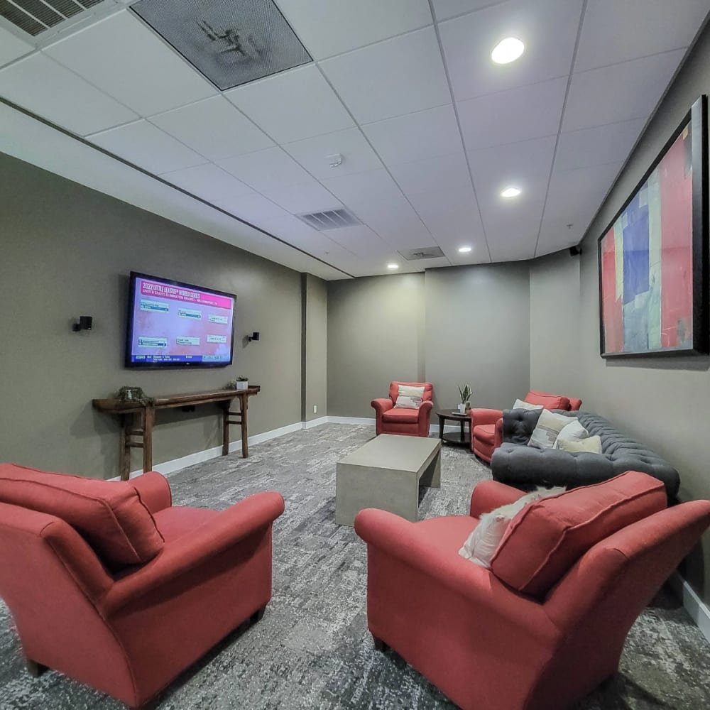 Entertainment room at Del Coronado Apartments in St. Louis,Missouri