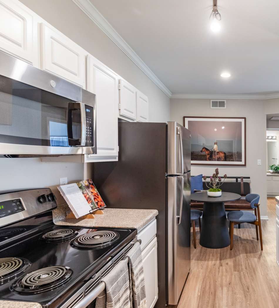 Large spacious living room at Breckinridge Point Apartments in Richardson, Texas
