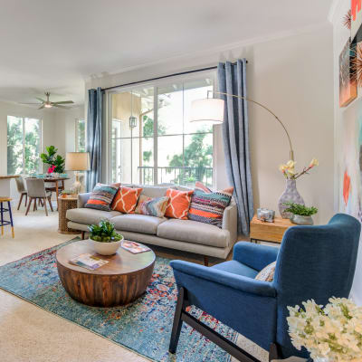 Beautifully decorated interior in a model home at Sofi Shadowridge in Vista, California