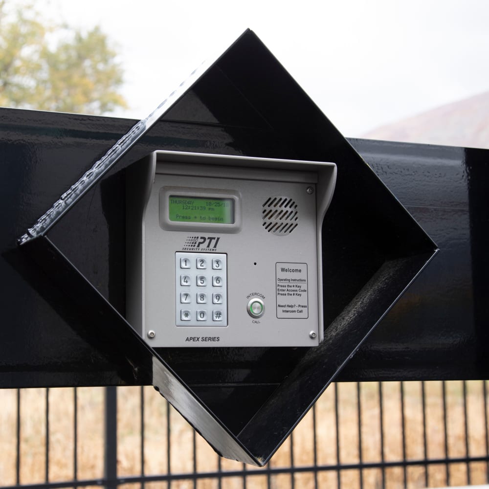 A security keypad at Cubes Self Storage in Millcreek, Utah