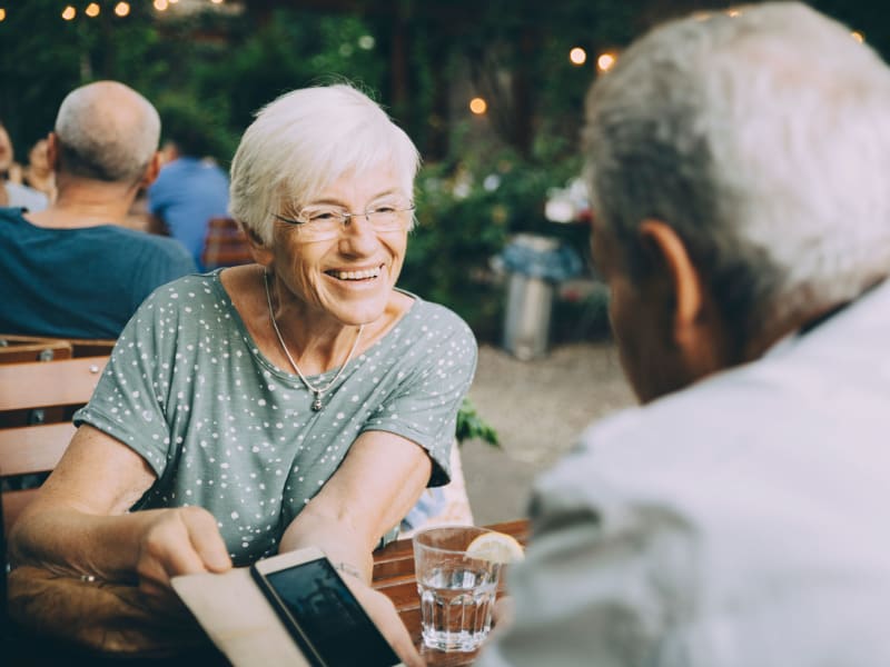 Residents enjoying eachother's company at Edgerton Care Center in Edgerton, Wisconsin