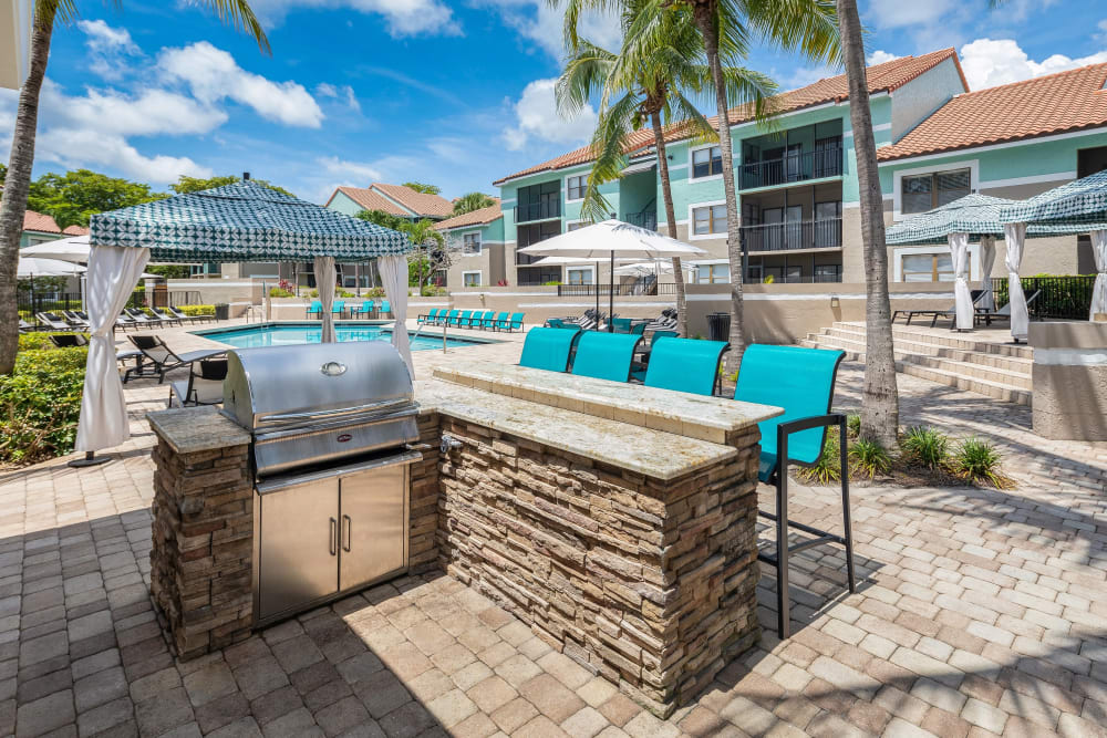Outdoor BBQ at The EnV in Hollywood, Florida
