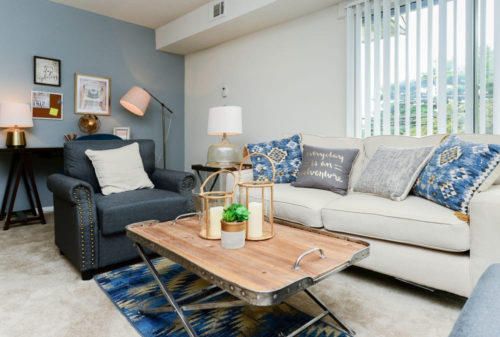 Model living room at Country Village Apartment Homes in Dover, Delaware