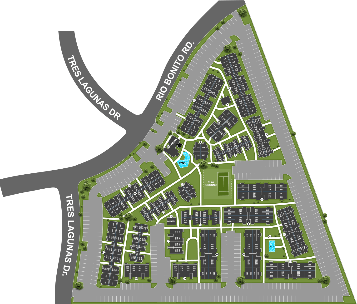 SiteMap at El Sol Del Rio in Houston, Texas