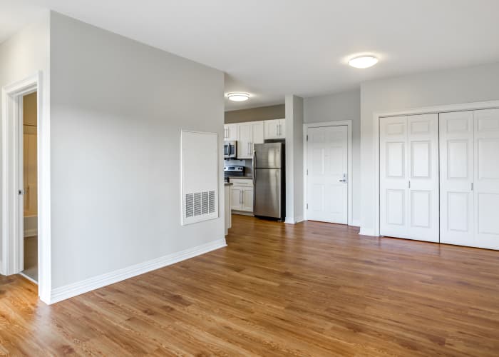 Dining room at Rosemont Square Apartments in Randolph