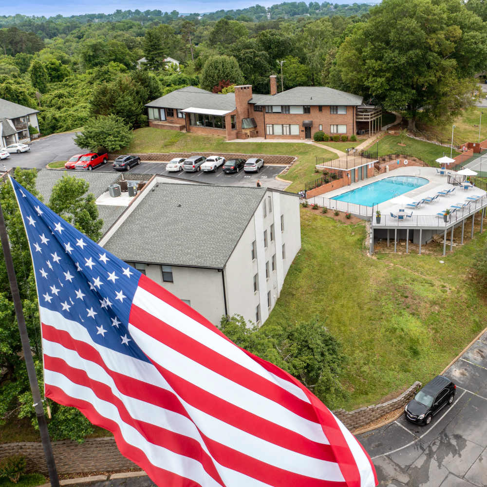 Flag at Germantown Gardens in East Ridge, Tennessee