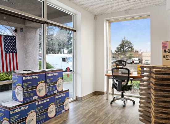 Bubble Wrap and boxes at A-1 Self Storage in San Jose, California